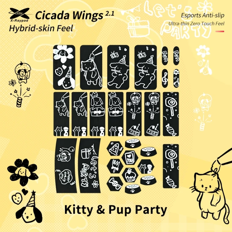 XRaypad-Cicada-Wings-v2-Kitty-&amp;-Pup-Party-Universal-Grip-Tape.webp