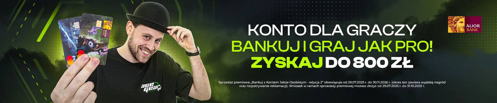 Oferta konta dla graczy Alior Bank